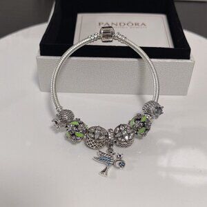 Pandora Sterling Silver Bird Beaded Bracelet